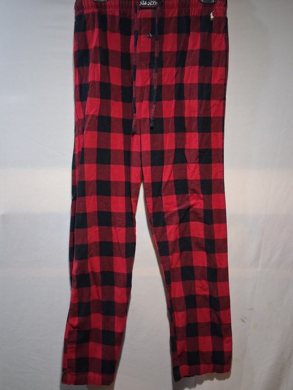 Men's Red and Black Plaid Lounge Pants - Polo by Ralph Lauren